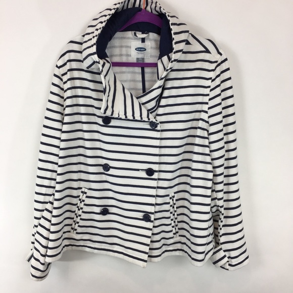 Old Navy Jackets & Blazers - 🛍$5 Old navy blue white striped jacket xxl